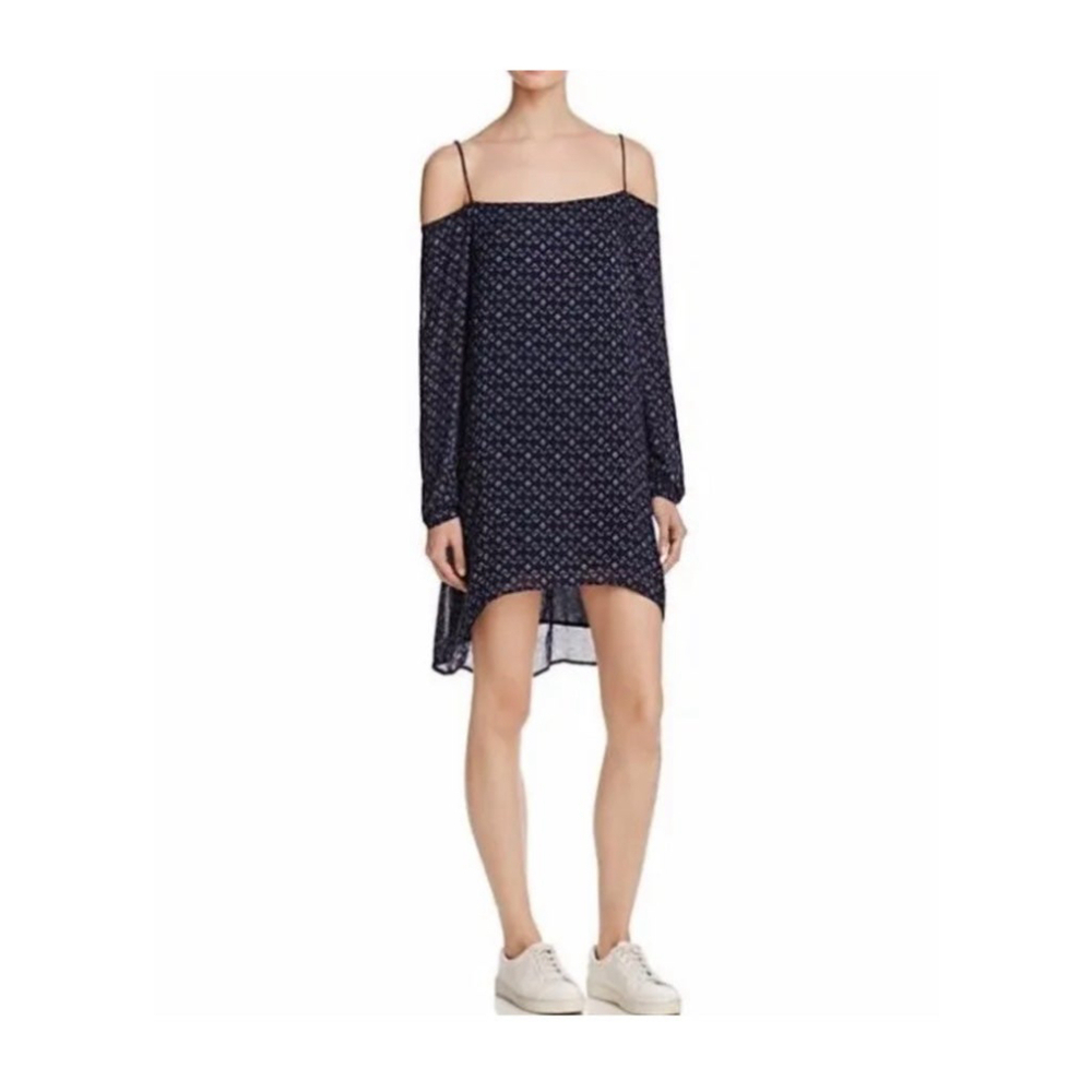 Cloth & Stone Cold Shoulder Geometric print swing dress size medium